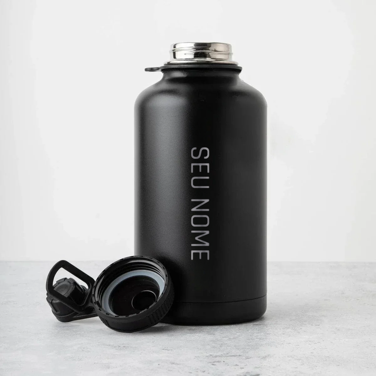 Botella Térmica Premium Gympack 2000ml - Personalizada Nombre